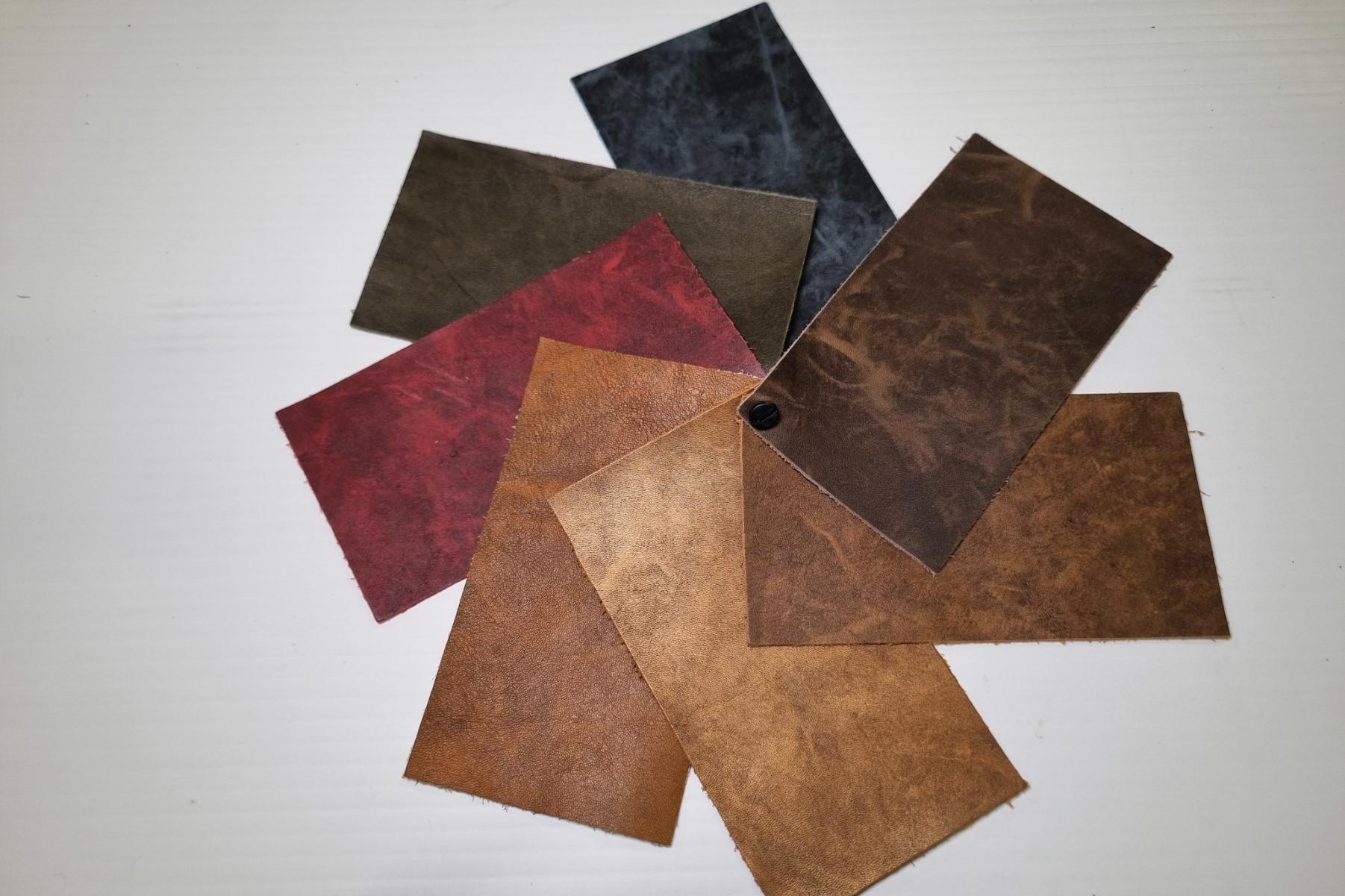 palette échantillons cuir